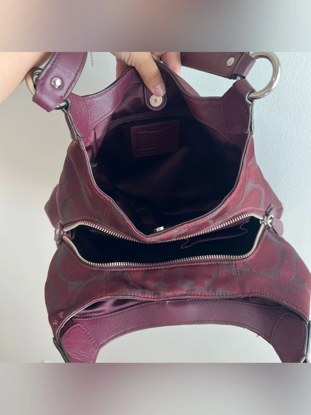 ❗️SOLD❗️Coach Campbell Signature Metallic Hobo Bag